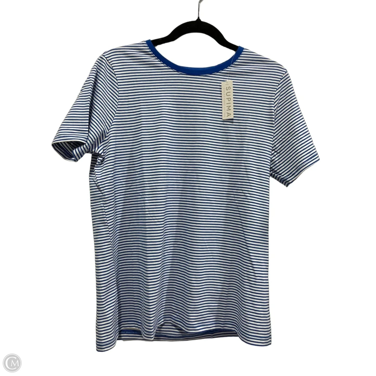 Top Short Sleeve Basic By Lands End In Striped Pattern, Size: S