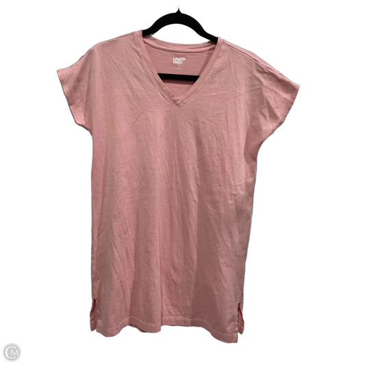 Top Short Sleeve Basic By Lands End In Pink, Size: Xs