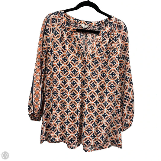 Blouse Long Sleeve By Crown And Ivy In Multi-colored, Size: Xl