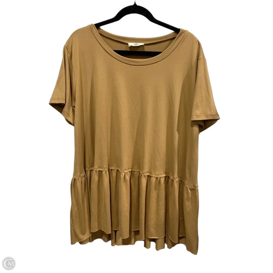 Top Short Sleeve By Entro In Brown, Size: Xl