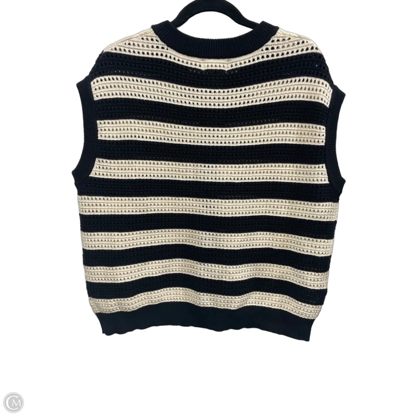 Top Sleeveless By Universal Thread In Black & Cream, Size: M