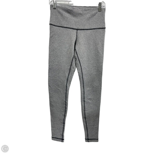 Athletic Leggings By Lululemon In Black & Grey, Size: 8