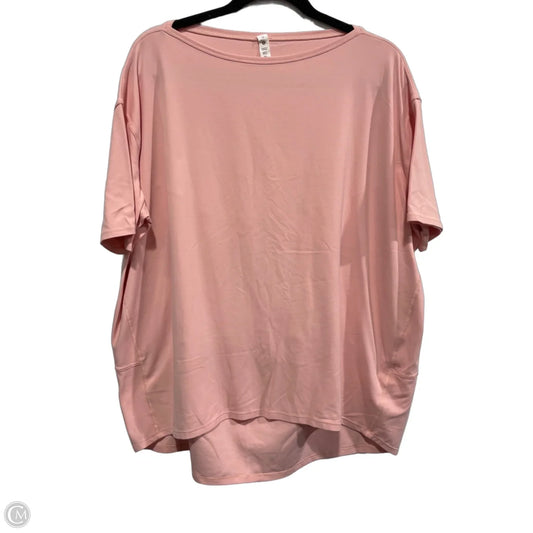 Athletic Top Short Sleeve By Lululemon In Peach, Size: 12