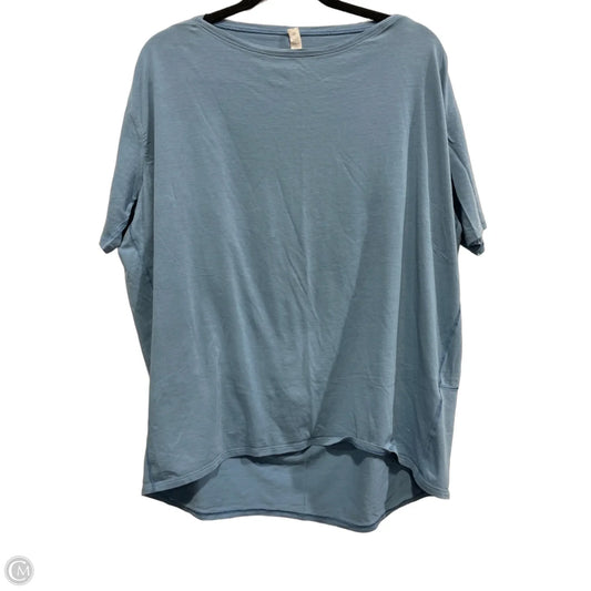 Athletic Top Short Sleeve By Lululemon In Blue, Size: 10
