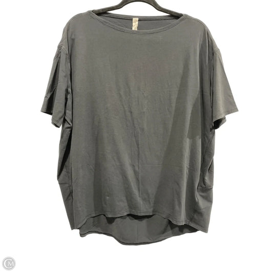 Athletic Top Short Sleeve By Lululemon In Black, Size: 10