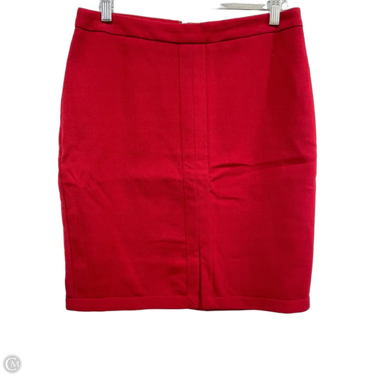 Skirt Midi By Banana Republic In Red, Size: 6