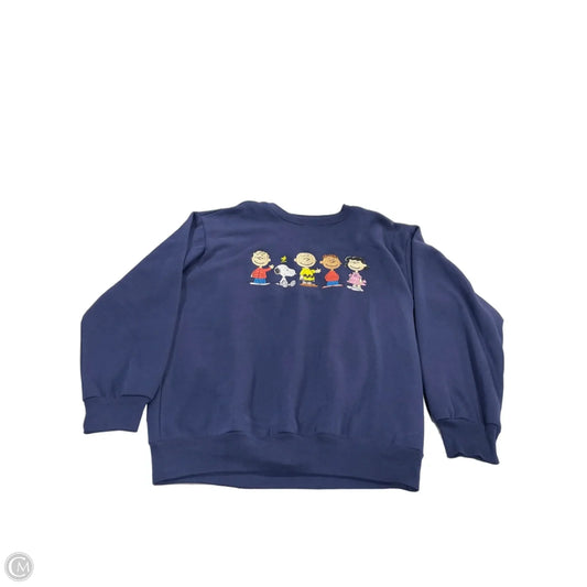 Sweatshirt Crewneck By Clothes Mentor In Navy, Size: S
