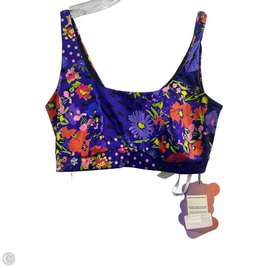 Athletic Bra By Yitty In Floral Print, Size: M