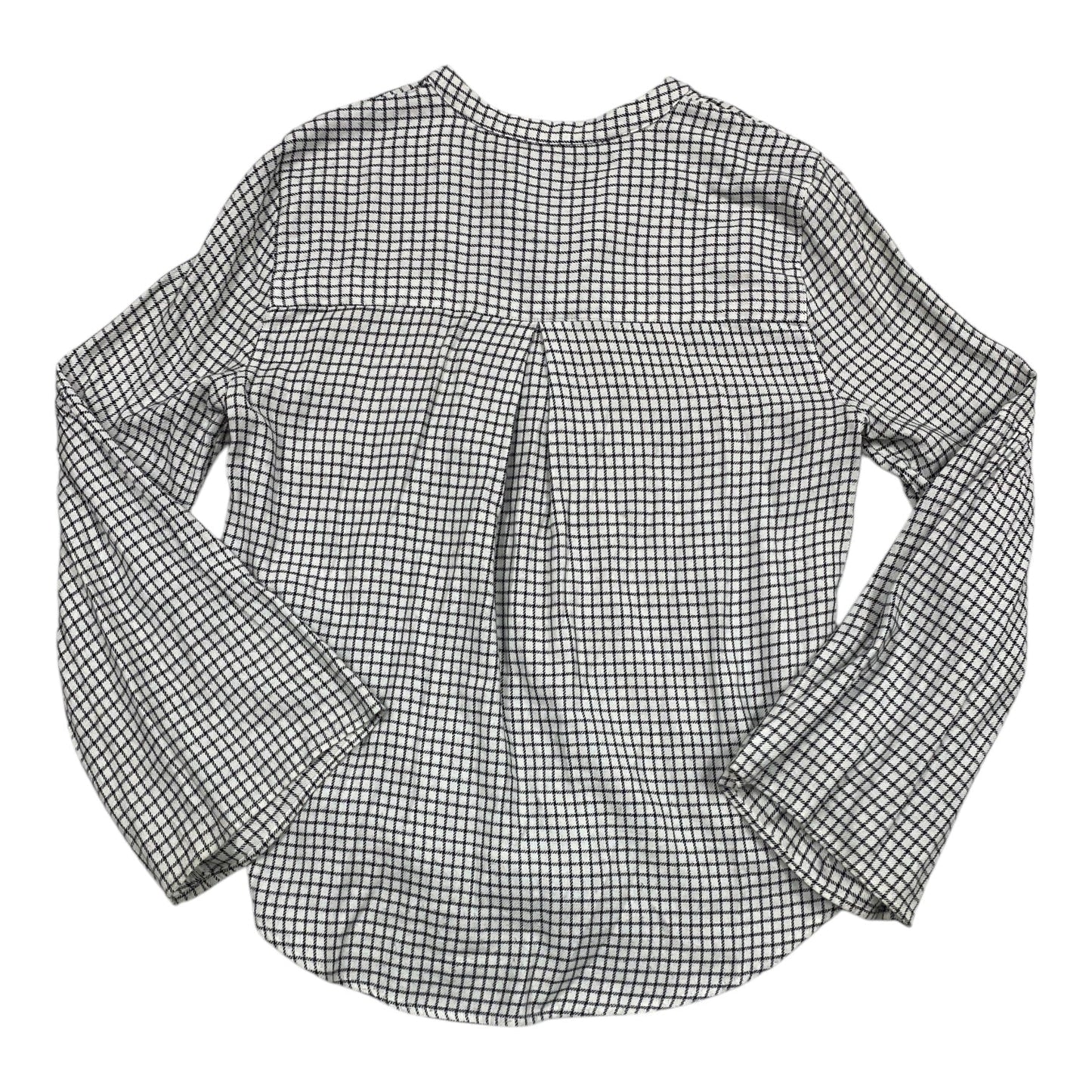 Top Long Sleeve By Madewell In Black & White, Size: Xs
