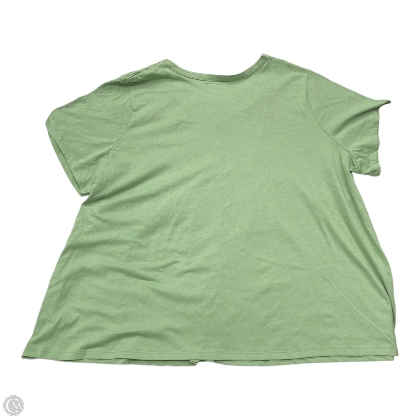 Top Short Sleeve By Woman Within In Green, Size: 3x