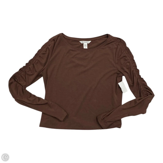 Athletic Top Long Sleeve Crewneck By Athleta In Brown, Size: S