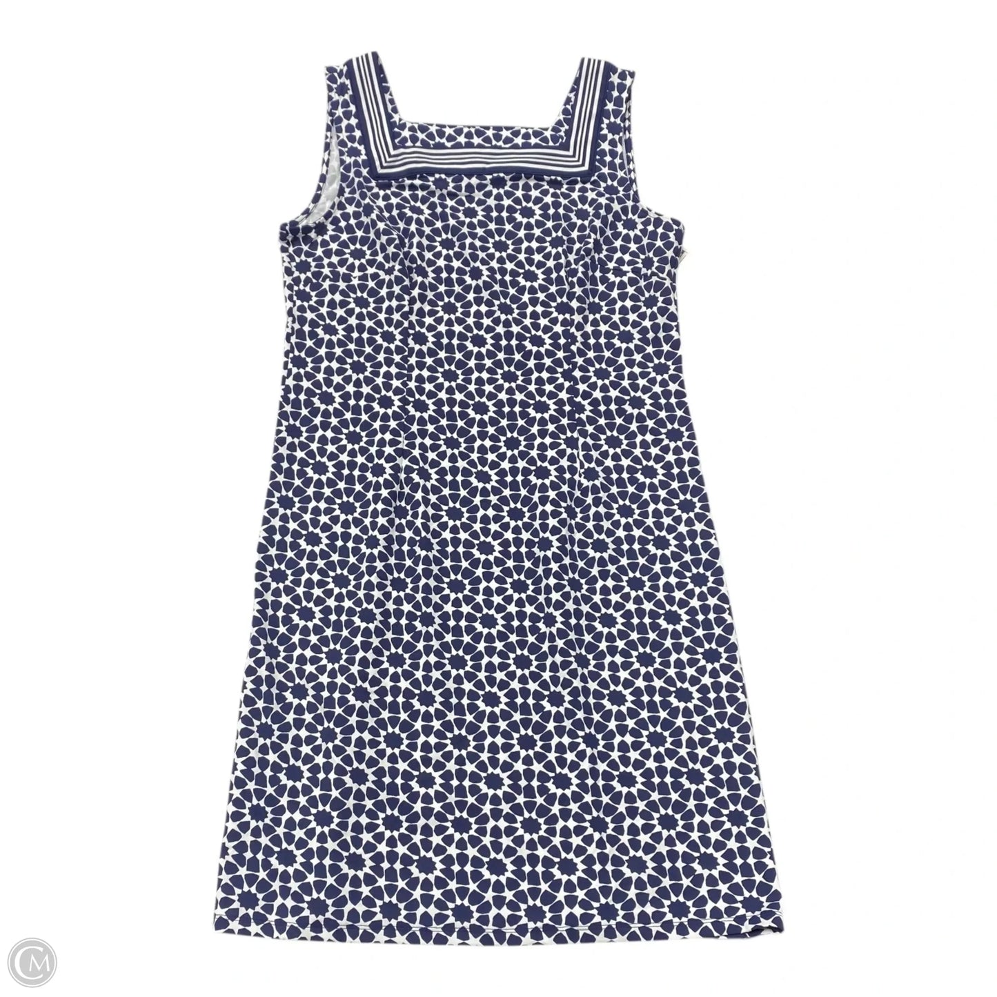 Dress Casual Midi By Talbots In Blue & White, Size: Mp