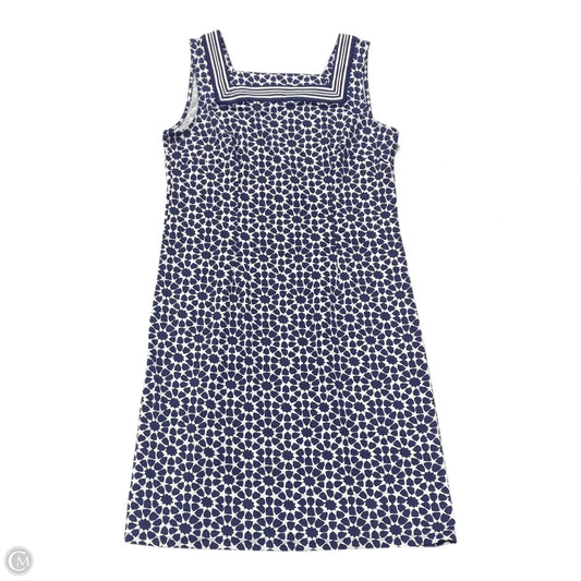 Dress Casual Midi By Talbots In Blue & White, Size: Mp