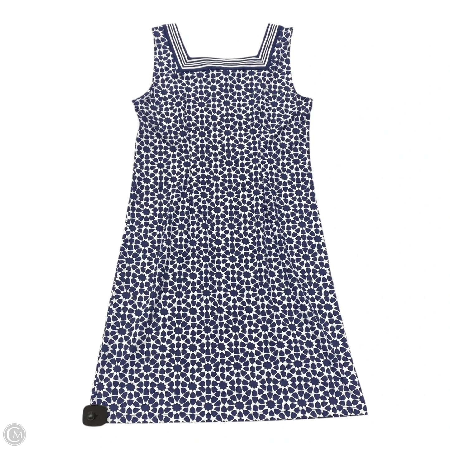 Dress Casual Midi By Talbots In Blue & White, Size: Mp