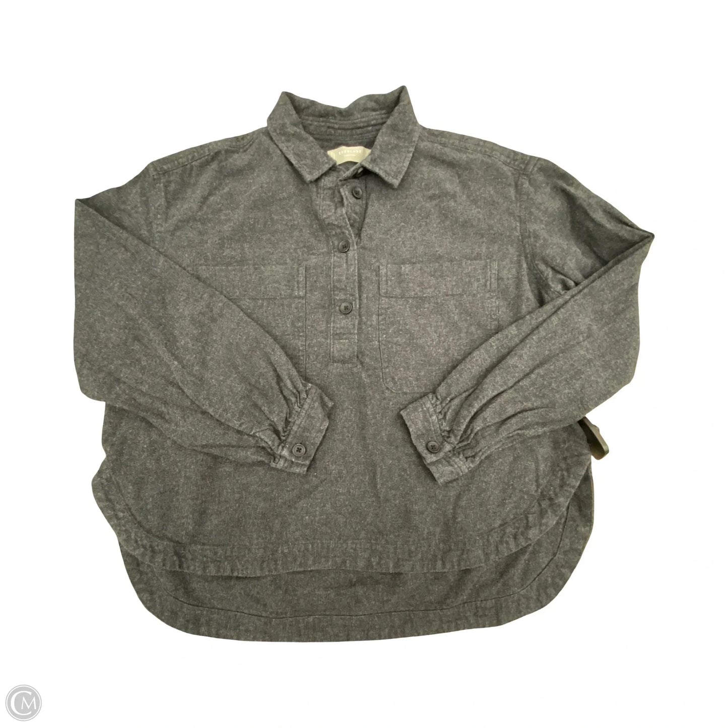 Top Long Sleeve By Everlane In Grey, Size: S