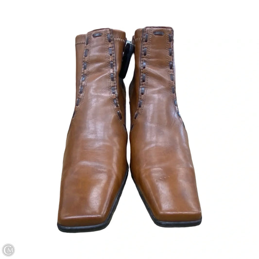 Boots Ankle Heels By Franco Sarto In Brown, Size: 8