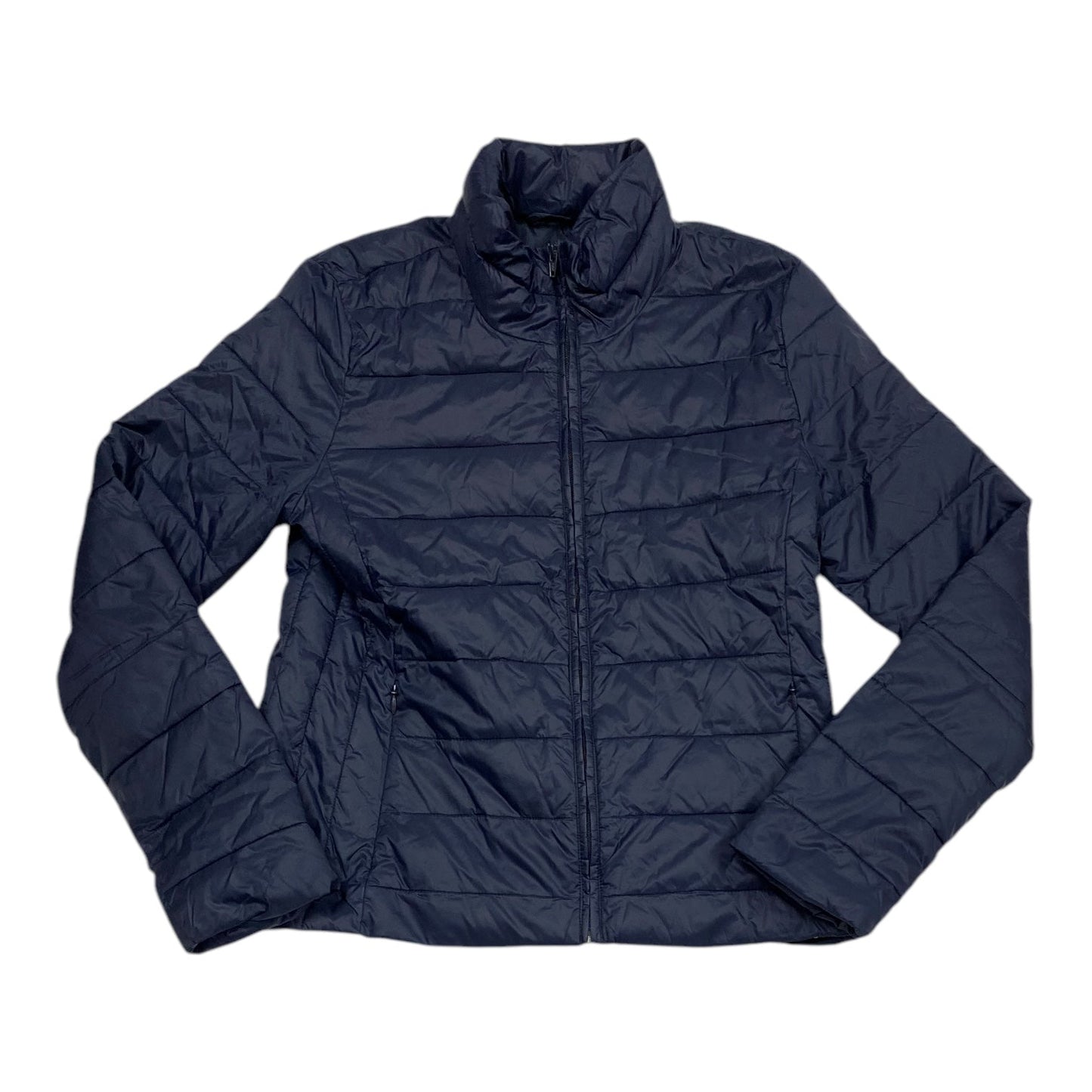Jacket Puffer & Quilted By Loft In Navy, Size: S