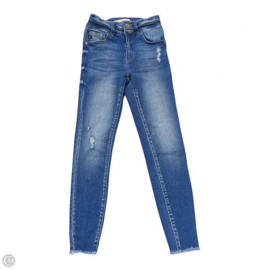 Jeans Skinny By Kancan In Blue Denim, Size: 0