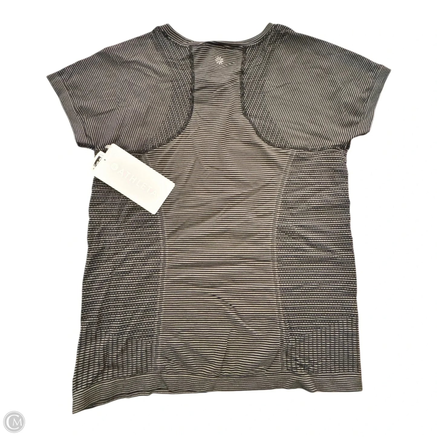 Athletic Top Short Sleeve By Athleta In Striped Pattern, Size: S