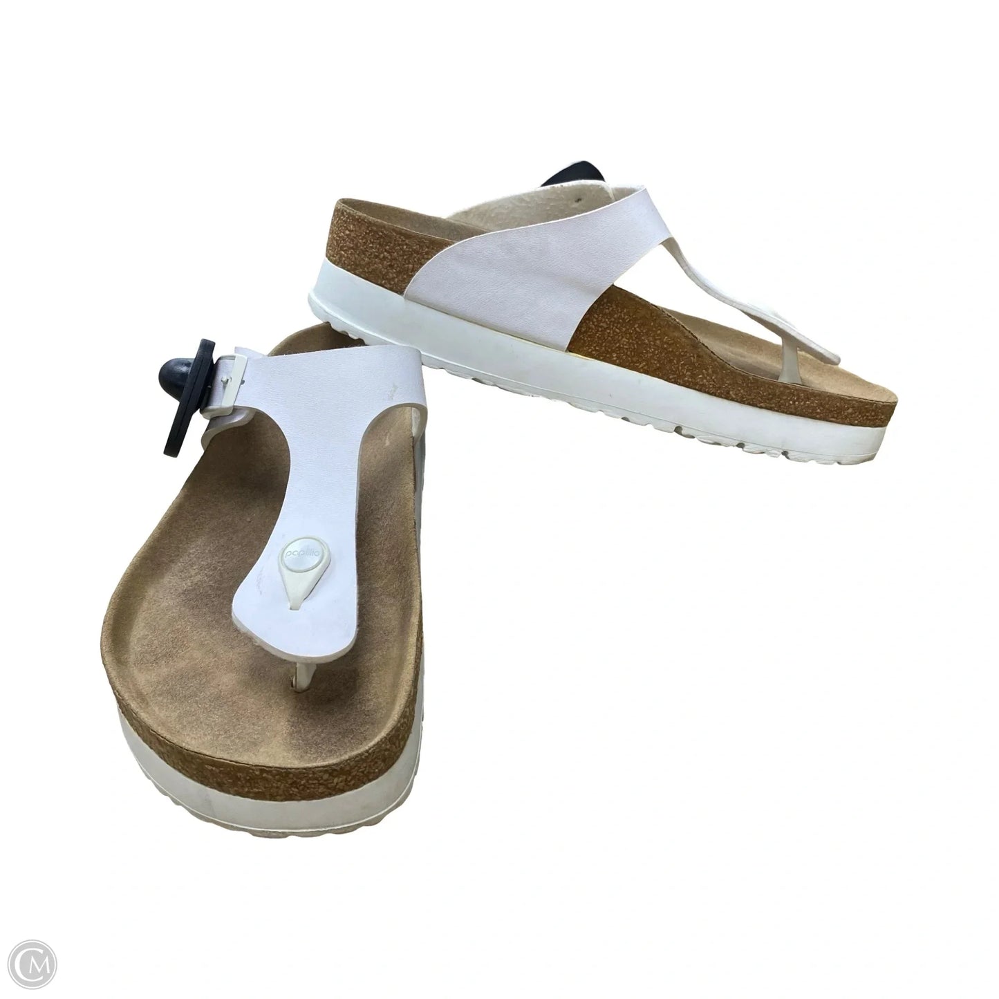 Sandals Designer By Birkenstock In White, Size: 9.5