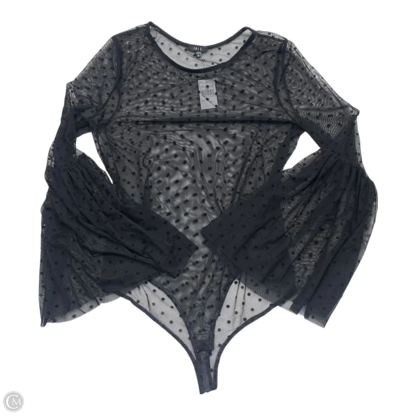 Top Long Sleeve By Iris In Black, Size: 3x