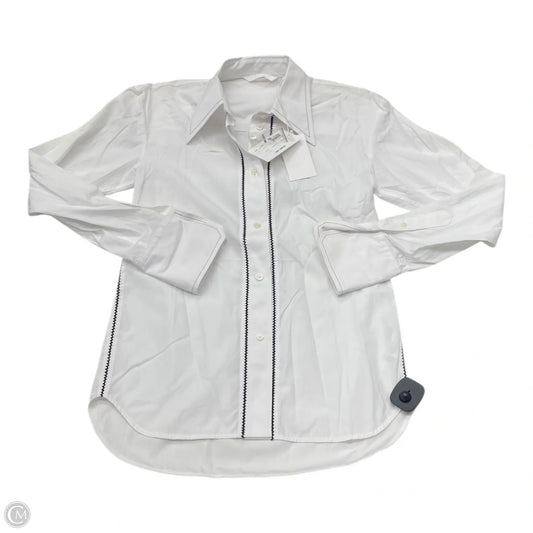 Top Long Sleeve Designer By Helmut Lang In White, Size: Xs