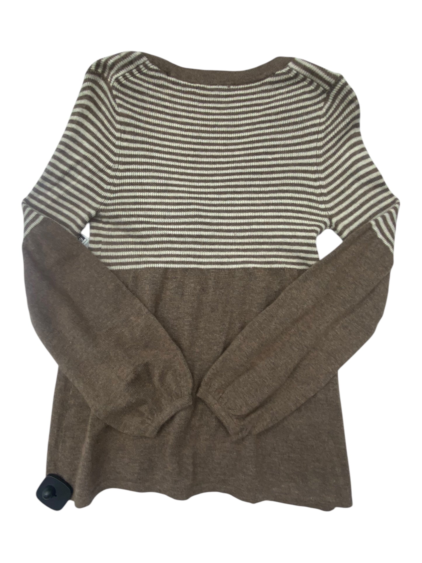 Sweater By Bcbgmaxazria In Brown & White, Size: L