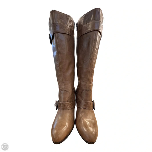 Boots Mid-calf Heels By Born In Brown, Size: 8