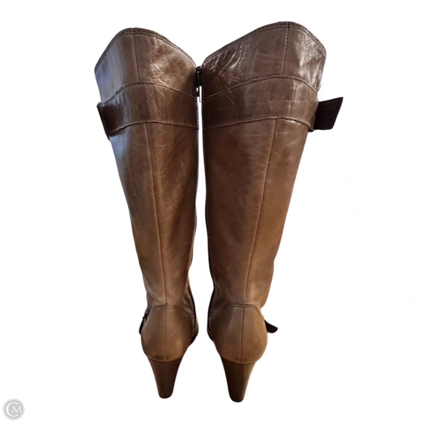 Boots Mid-calf Heels By Born In Brown, Size: 8