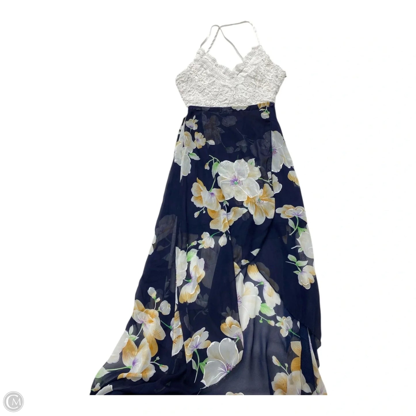 Dress Casual Short By Blooming Jelly In Blue & White, Size: S