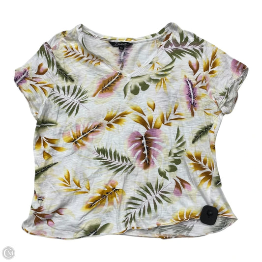 Top Short Sleeve By Charlie B In Multi-colored, Size: L
