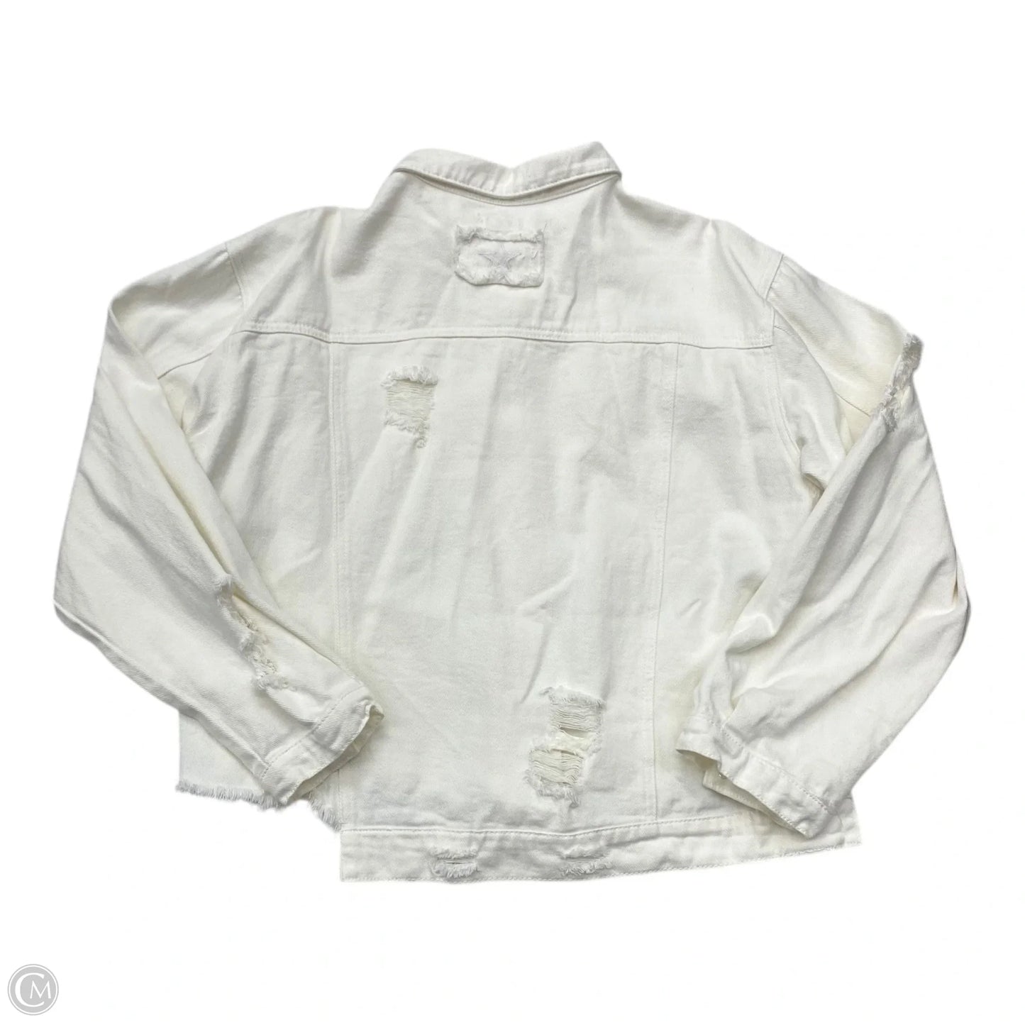 Jacket Denim By Pol In White Denim, Size: M