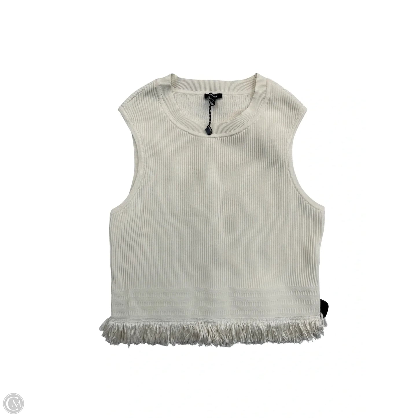 Top Sleeveless By Express In Cream, Size: S