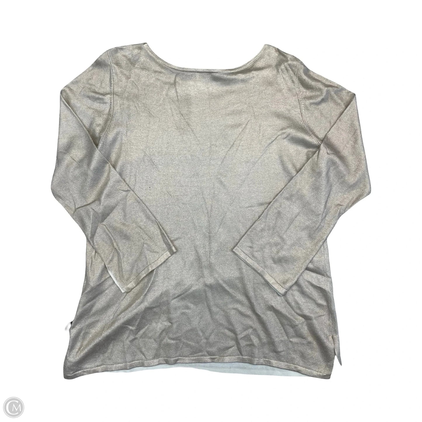 Top Long Sleeve By Chicos In Gold, Size: Xl