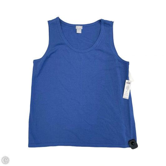 Top Sleeveless By Chicos In Blue, Size: L