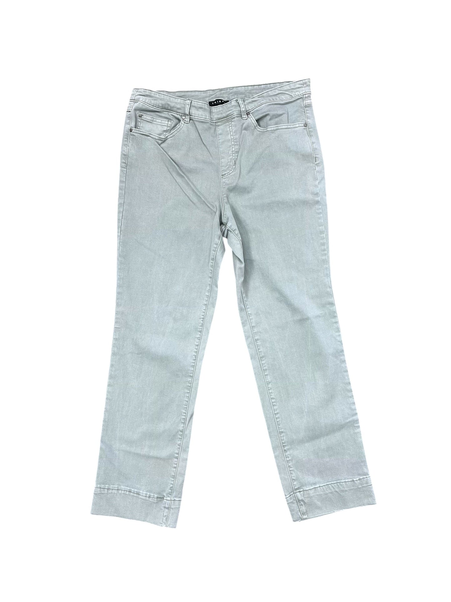 Jeans Straight By Tribal In Green, Size:14