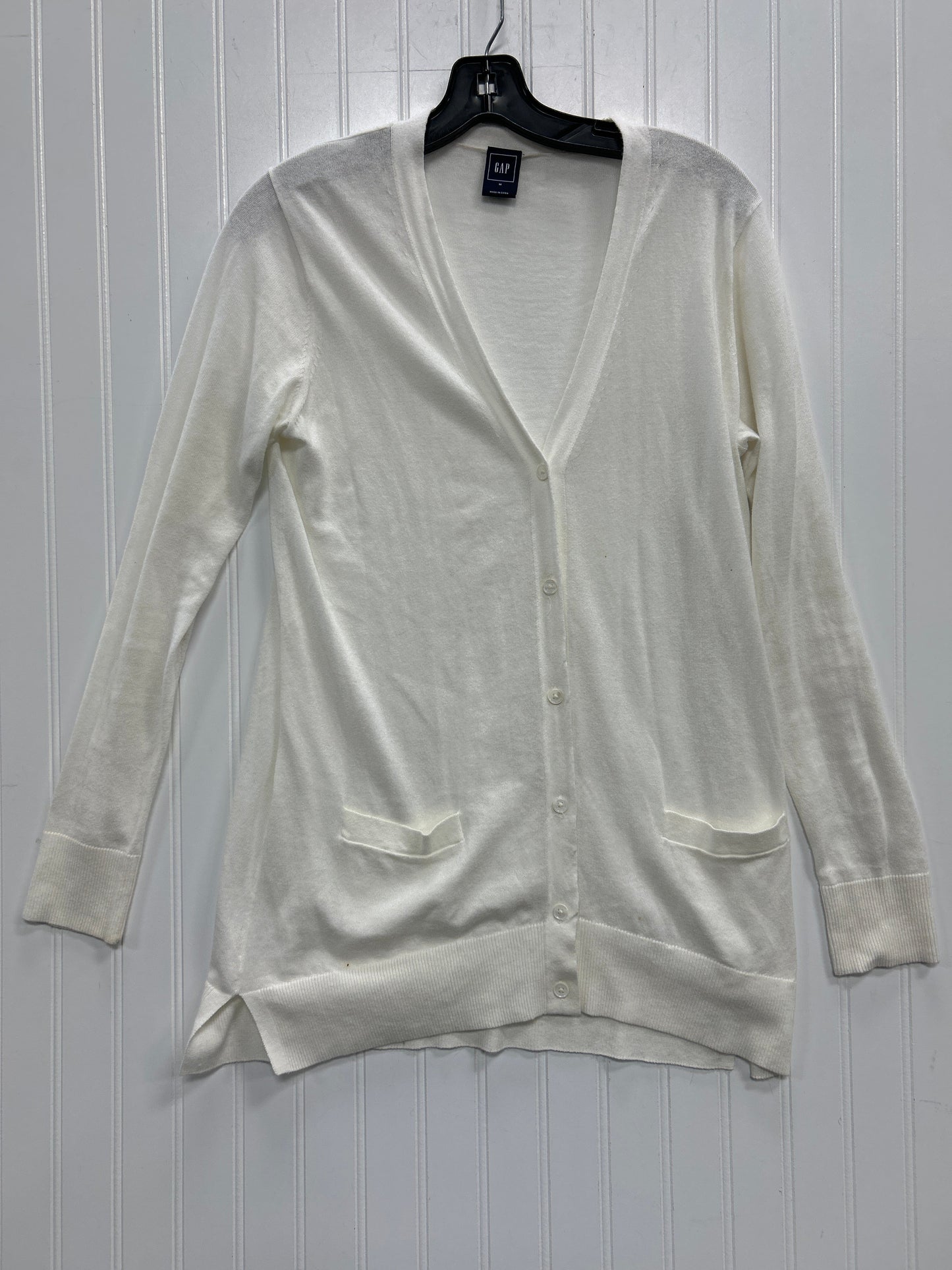 Cardigan By Gap In Cream, Size:M