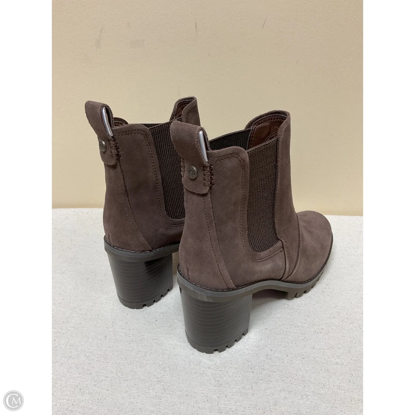 Boots Designer By Ugg In Brown, Size: 6