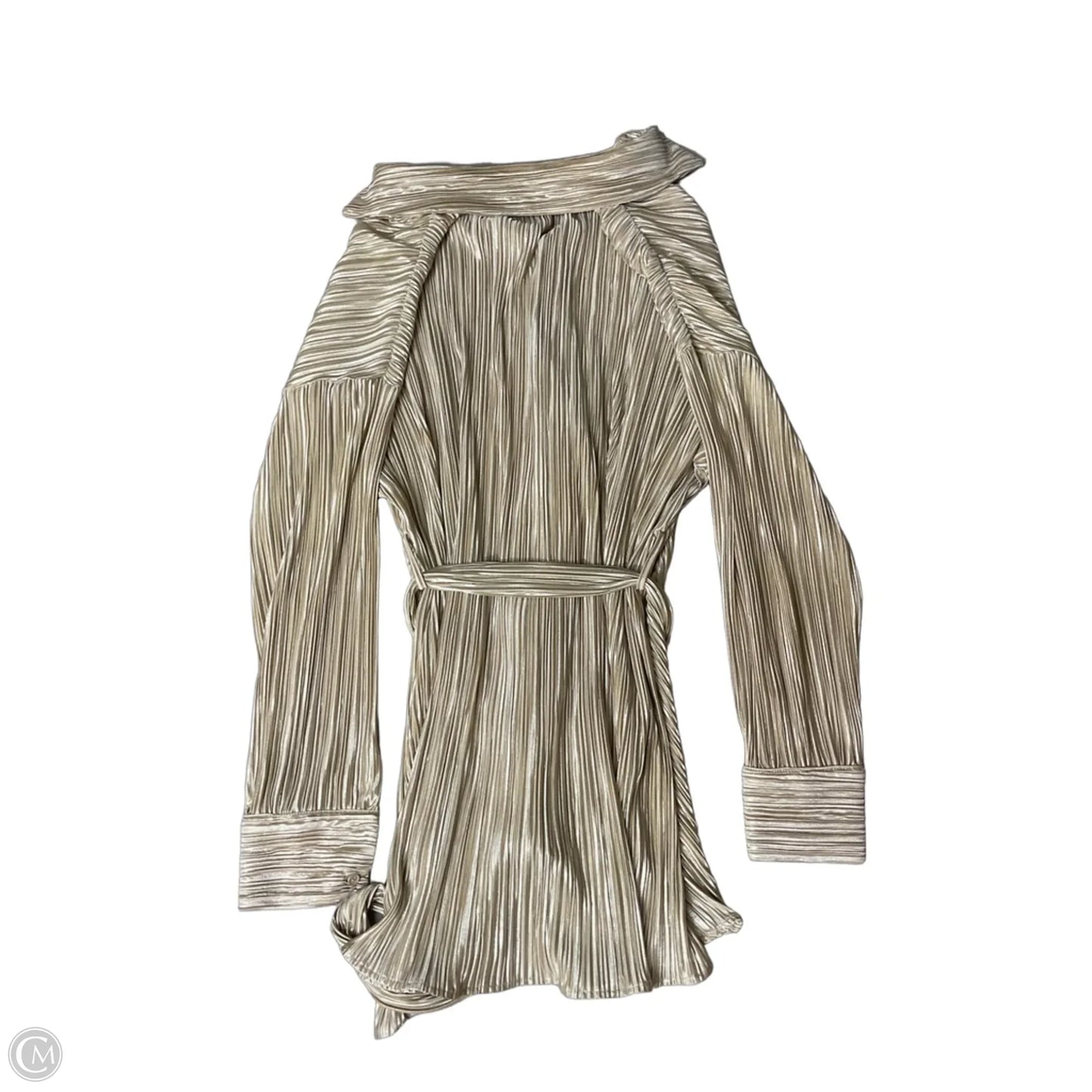 Tunic Long Sleeve By Clothes Mentor In Gold, Size: S