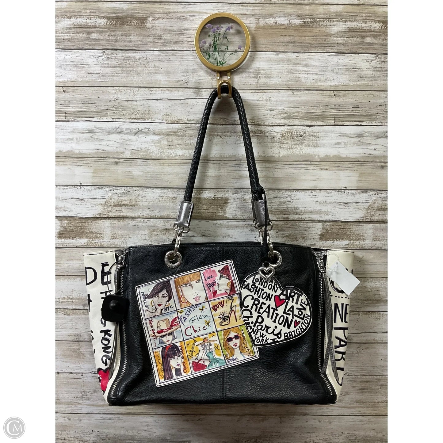 Handbag Leather By Brighton, Size: Large