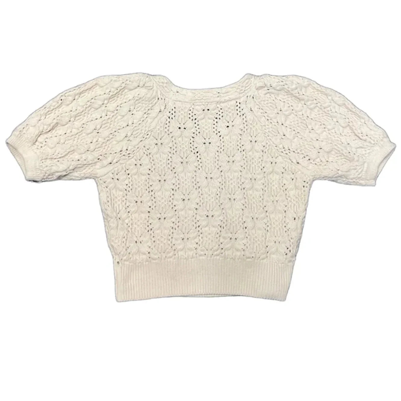 Sweater Short Sleeve By Astr In Tan, Size: M