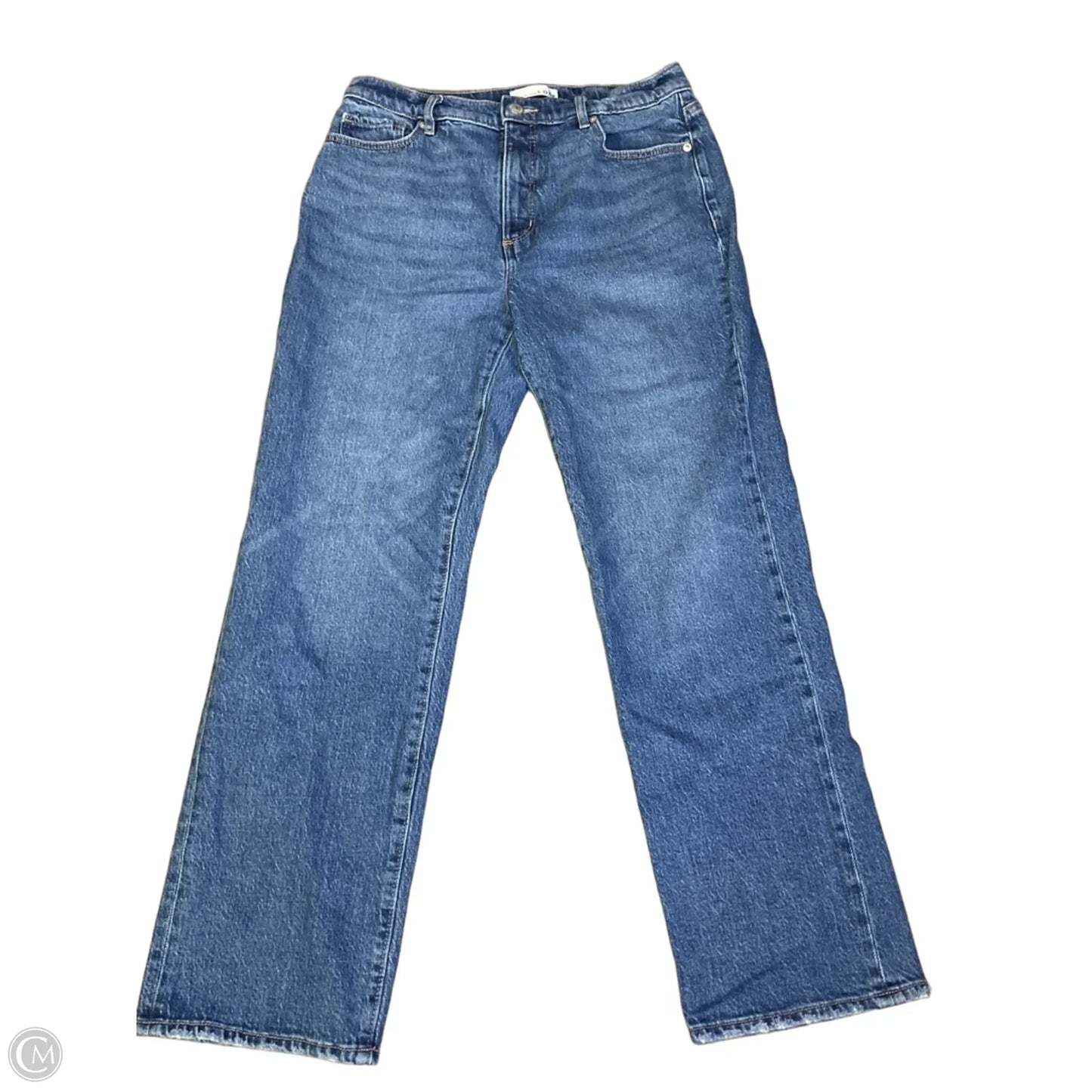 Jeans Straight By Loft In Blue Denim, Size: 4