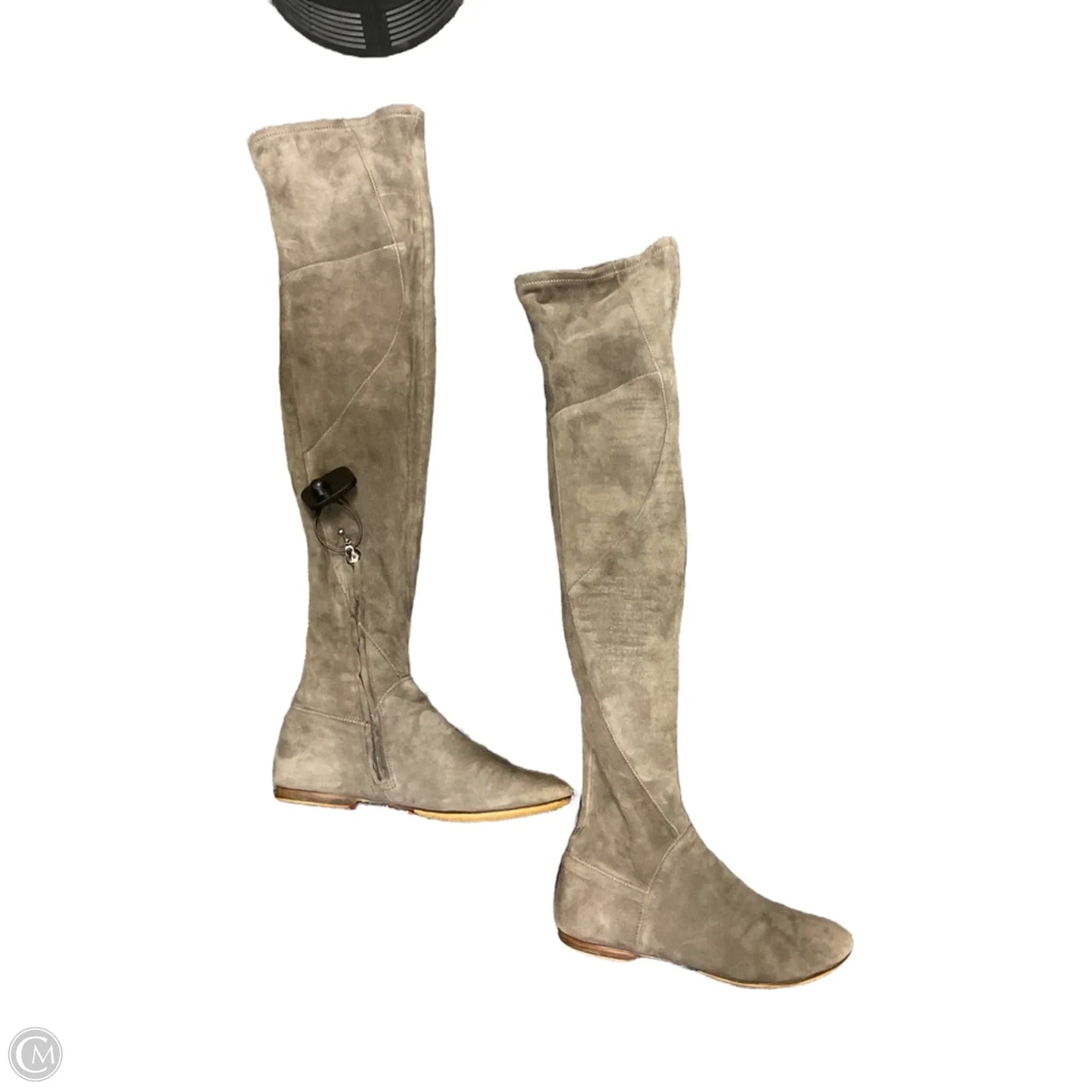 Boots Over-the-knee Flats By Cmb In Grey, Size: 6