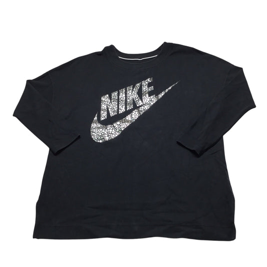 Athletic Sweatshirt Crewneck By Nike Apparel In Black, Size: L