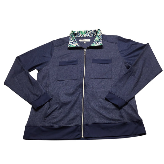 Athletic Jacket By Clothes Mentor In Blue, Size: Xl
