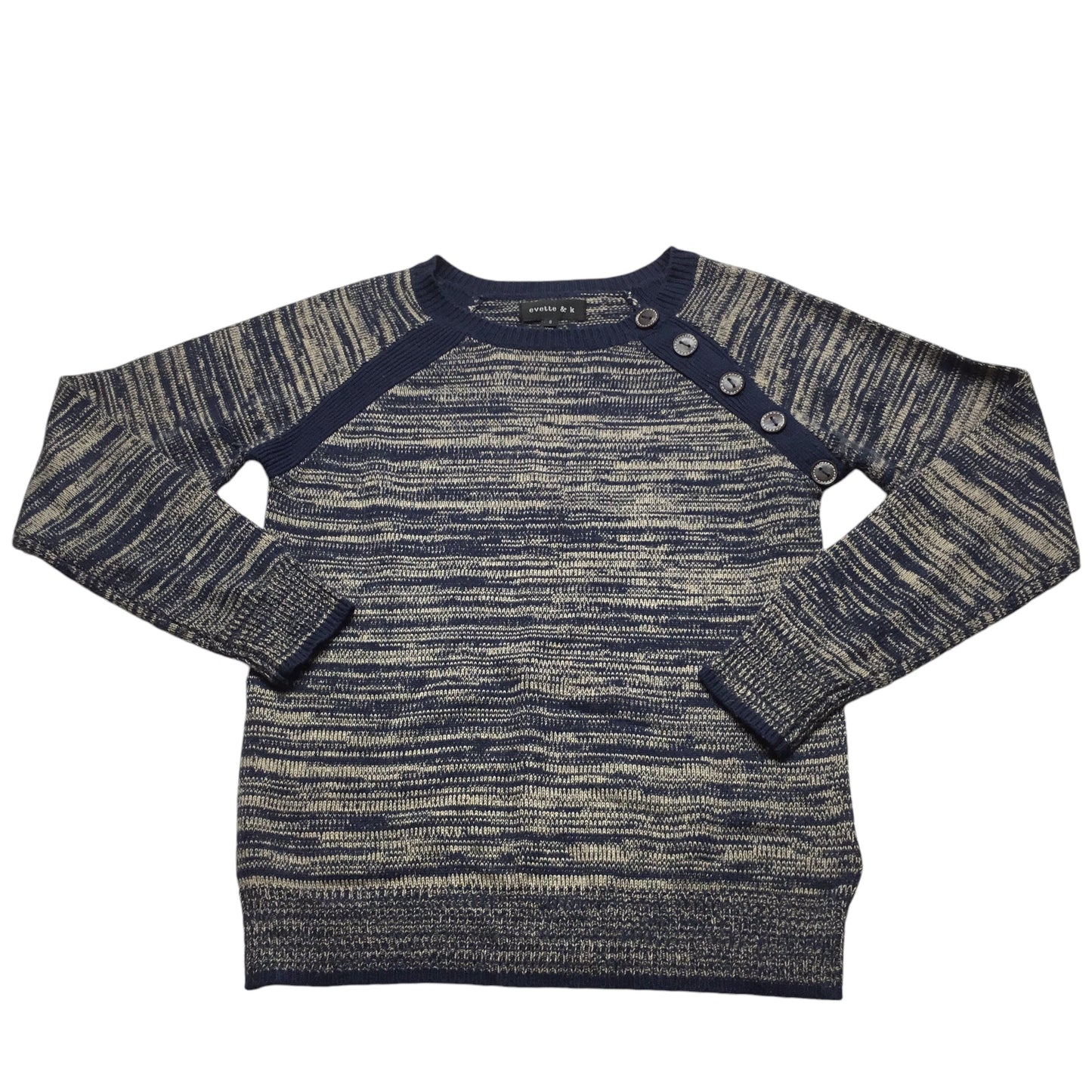 Sweater By Clothes Mentor In Blue & Grey, Size: S