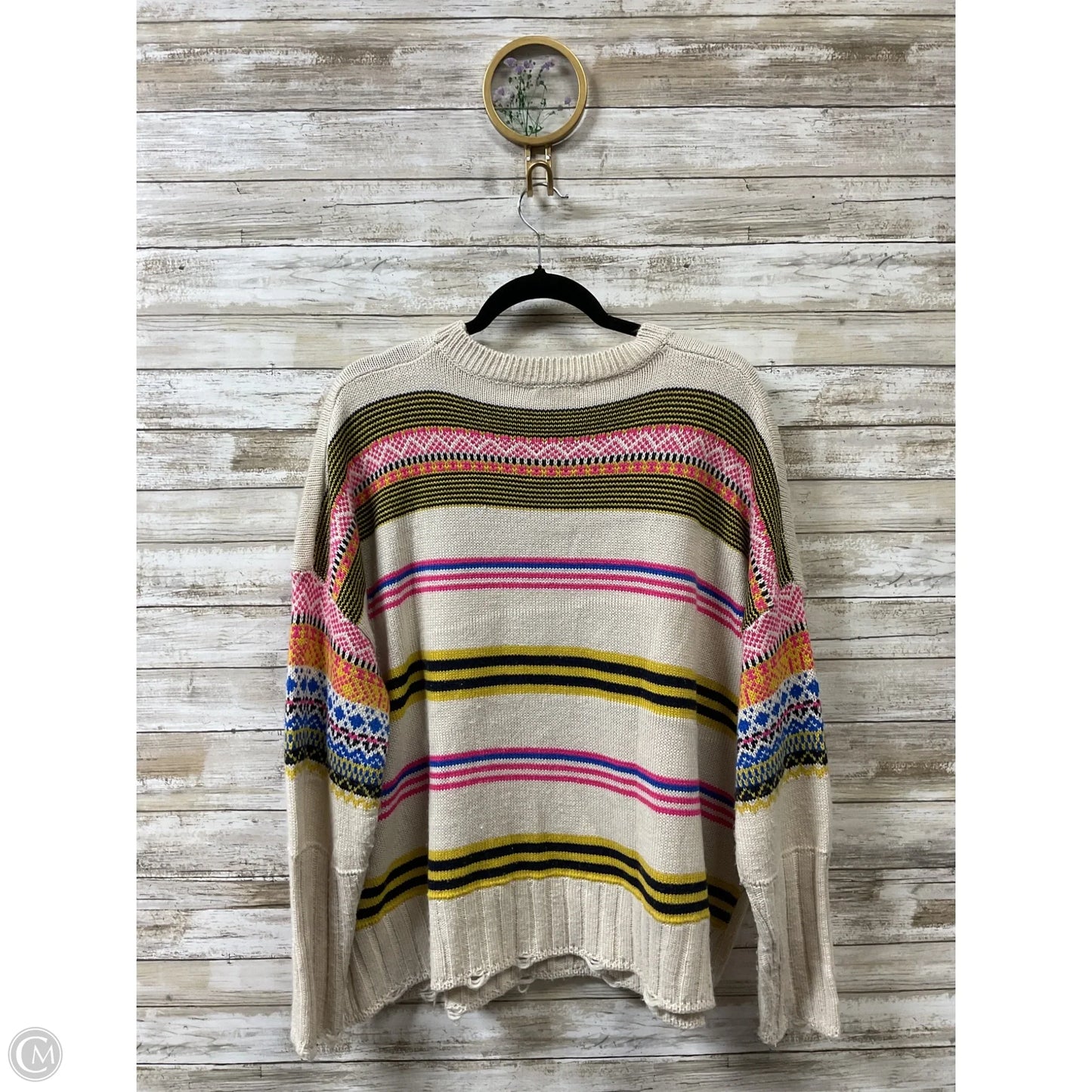 Sweater By Easel In Cream, Size: M