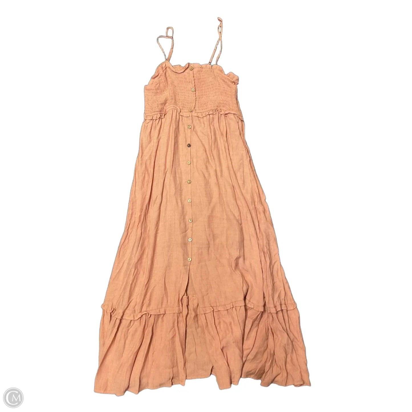 Dress Casual Maxi By Cmc In Peach, Size: L