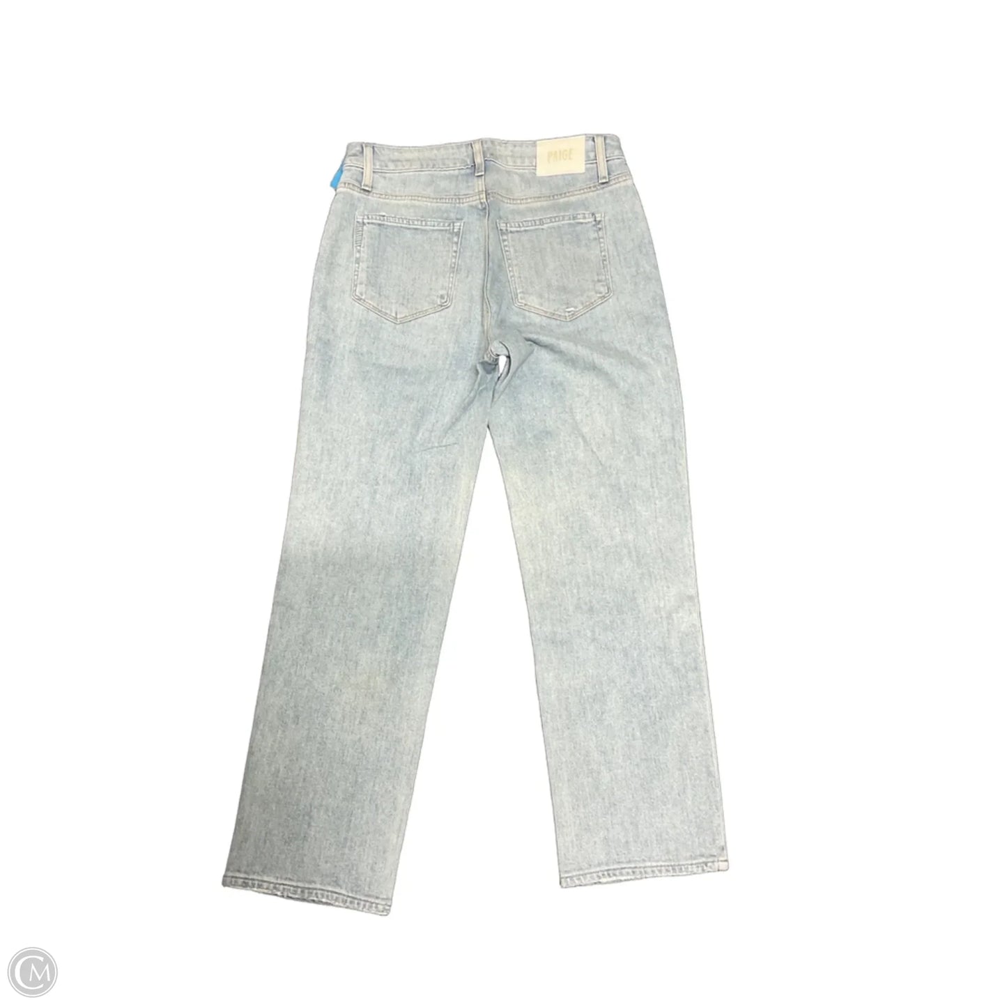 Jeans Straight By Paige In Blue Denim, Size: 4