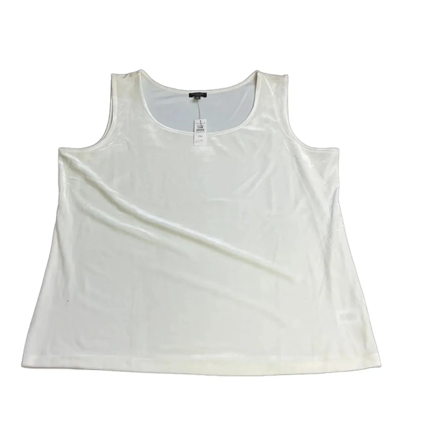 Top Sleeveless By Talbots In White, Size: 2x
